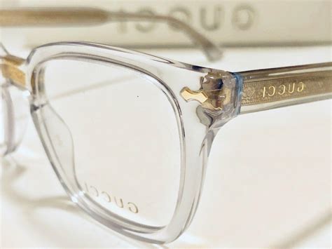 clear and gold gucci glasses|clear gucci glasses for women.